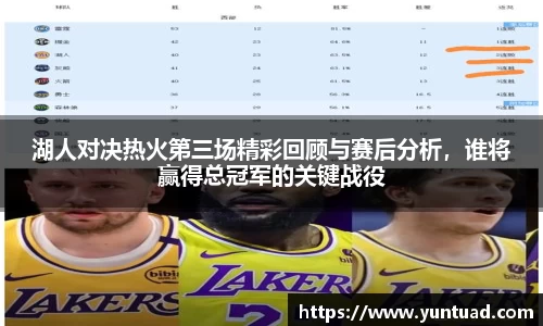 湖人对决热火第三场精彩回顾与赛后分析，谁将赢得总冠军的关键战役